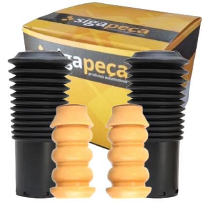 Imagem de 2 Kits Batente + Coifa Traseiro Renault Duster 4x2 Após 2010