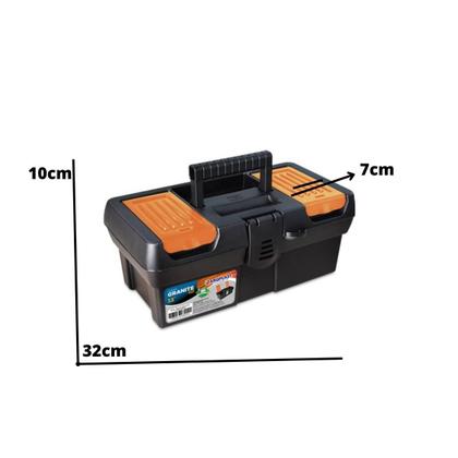 2 Kits Caixa de Ferramentas Granite Maleta organizadora Compacta