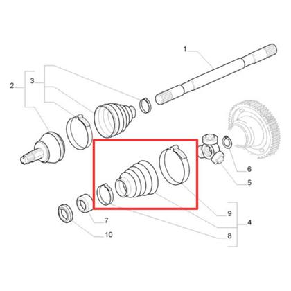 Imagem de 2 Kits Coifa Do Semi Eixo Lado Cambio Original Fiat Uno Palio Strada Fiorino