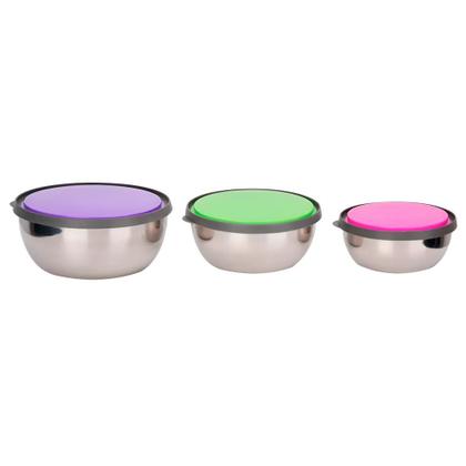 Imagem de 2 Kits De Potes Aço Inoxidável Com Tampa Conservar Alimentos