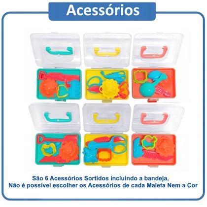Imagem de 2 Kits Massinha de Modelar 2 Maletas 24 Massas 12 Acessórios