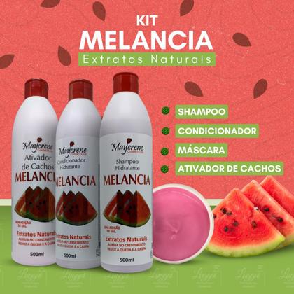 Imagem de 2 Kits Melancia Hidratante Capilar Extratos Naturais - 6 Produtos Maycrene