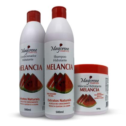 Imagem de 2 Kits Melancia Hidratante Capilar Extratos Naturais - 6 Produtos Maycrene