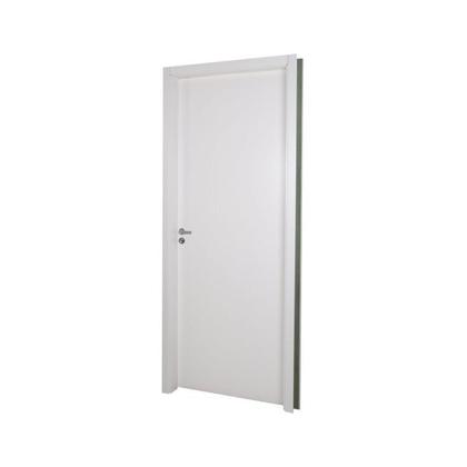 Imagem de 2 Kits Porta de Madeira Lisa 215x84cm com Batente de Mdf Ultra 16cm Melamínico Branco