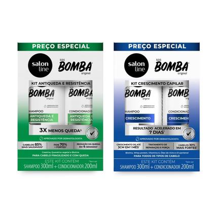 Imagem de 2 Kits Salon Line Bomba Salon Line Antiqueda + Crescimento
