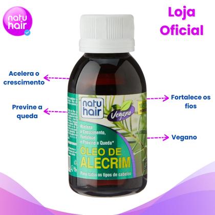 Imagem de 2 Kits Terapia Capilar Óleo de Coco + Rícino + Alecrim Natuhair 60ml - (6 UN)
