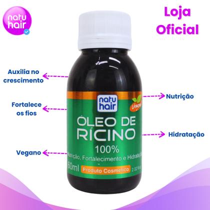 Imagem de 2 Kits Terapia Capilar Óleo de Coco + Rícino + Alecrim Natuhair 60ml - (6 UN)