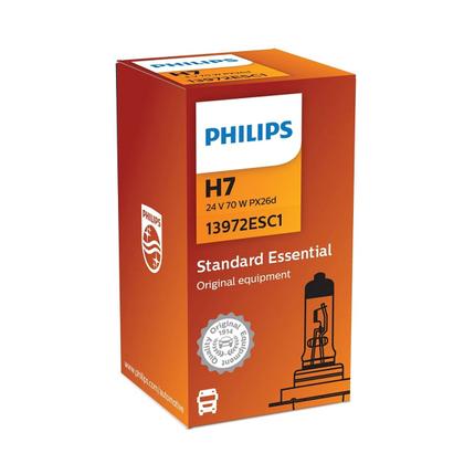Imagem de 2 Lâmpadas Original Philips H7 24v Caminhão Standard Essential 70w