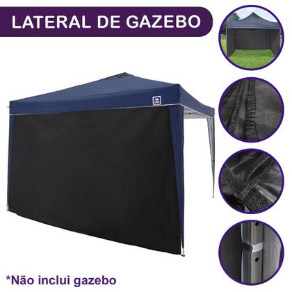 Imagem de 2 Laterais Fechamento Parede Removível Para Tenda Gazebo 3x3