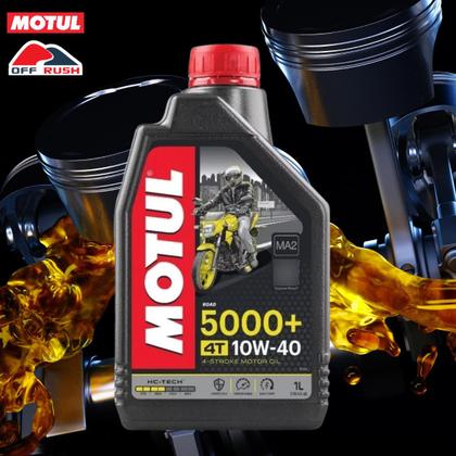 Imagem de 2 Litros Óleo De Motor Motul 5000+ 4t 10W40 Semi Sintético Honda Yamaha Kawasaki Triumph