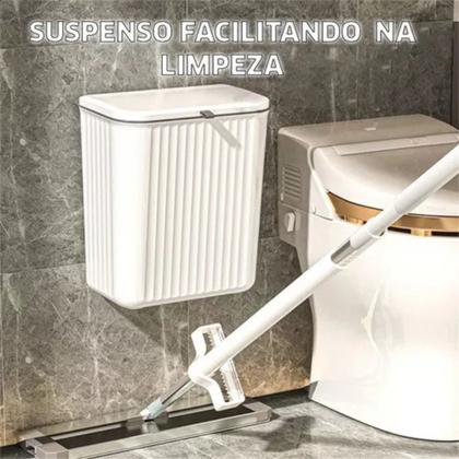 Imagem de 2 Lixeiras Suspensa Com Suporte De Pendurar Cozinha 9 Litros