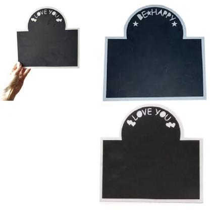Imagem de 2 Lousa de Madeira Quadro Negro Avisos e Recados 25cm