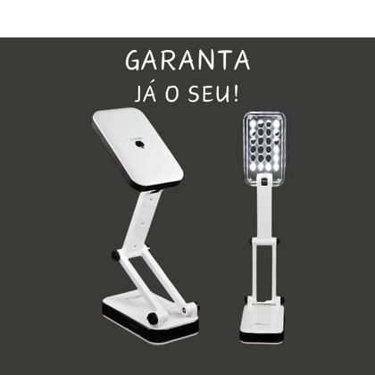 Imagem de 2 Luminária De Mesa Articulável Abajur 24 Leds Recarregável