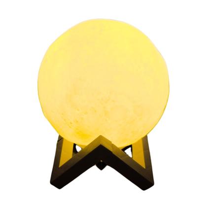 Imagem de 2 Luminária Lua Cheia 3d Led Abajur Com Suporte Sem Fio 15cm