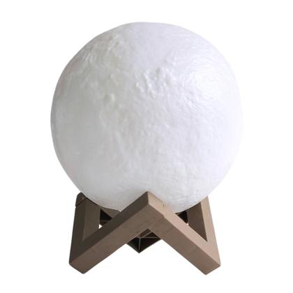 Imagem de 2 Luminária Lua Cheia 3d Led Abajur Com Suporte Sem Fio 15cm