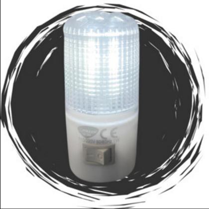 Imagem de 2 Luminárias Tomada Abajur Led Mini Luz Noturna Bivolt Mizza Escritório Quarto Bebê Vários Ambientes