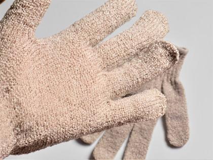 Imagem de 2 Luvas Esfoliante Corporal Para Banho SPA Massagem