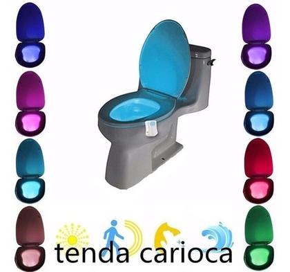 Imagem de 2 Luz Abajur Vaso Sanitario Lightbowl Com Sensor Led 8 Cores