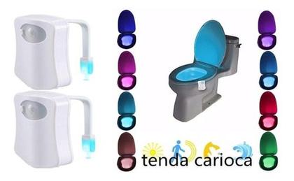 Imagem de 2 Luz Abajur Vaso Sanitario Lightbowl Com Sensor Led 8 Cores