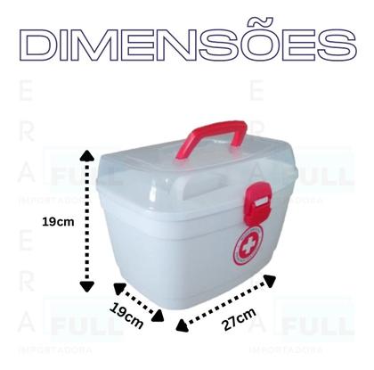 Imagem de 2 Maleta Caixa Primeiros Socorros M P/ Remédio Medicamento