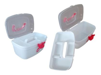 Imagem de 2 Maleta Caixa Primeiros Socorros M P/ Remédio Medicamento