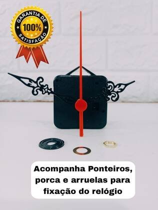 Imagem de 2 Maquinas Para Montar Relógio De Parede Personalizado 19mm Ponteiro Colonial Trabalhado