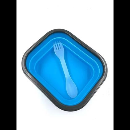 Imagem de 2 Marmita De Silicone Dobrável Retrátil Com Talher Portátil