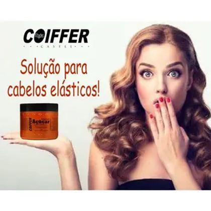 Imagem de 2 Máscara Açucar Coiffer 350g Para Cabelos Emborrachados