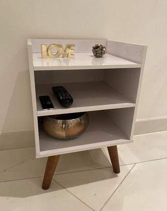 Imagem de 2 Mesa Cabeceira Tripé Moderna Quarto Canto Palito