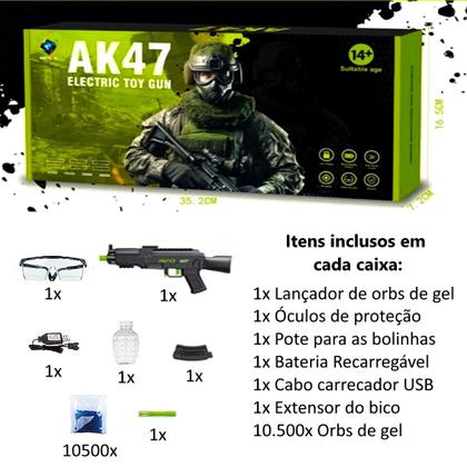 Imagem de 2 Metralhadourras de Bolinhas Gel Automática Recarregável AK