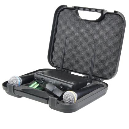 2 Microfone Sem Fio De Mão UH08MM Lyco Com 52 Frequências UHF e