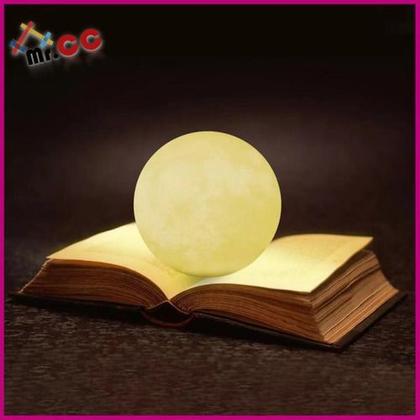 Imagem de 2 Mini Luminária Lua Cheia 3d Abajur Led Relevo 10cm - Mr.cc
