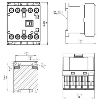 Imagem de 2 Minicontator Weg 220V 9A Tripolar 1NA CWC09-10-30V26