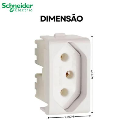 Imagem de 2 Módulo de Tomada PB Schneider Linha Decor 2P+T 250V 20A PRM04731