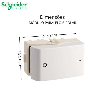 Imagem de 2 Módulo Interruptor Bipolar Paralelo 10a - Schneider - 10 A - 250v - Branco
