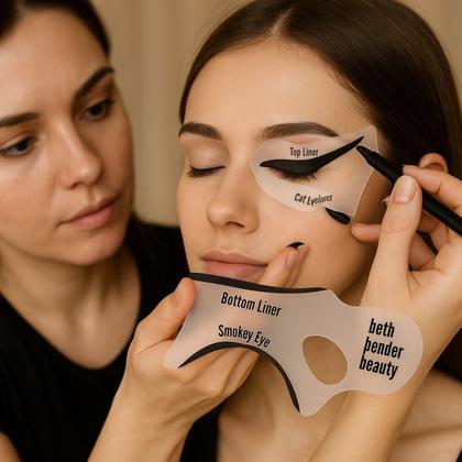 Imagem de 2 Moldes De Plástico Para Delinear Olhos Com 4 Peças