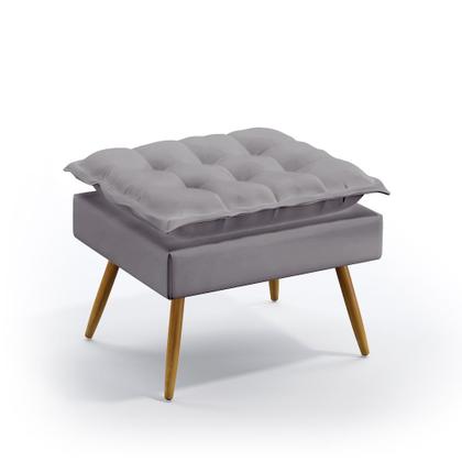 Imagem de 2 Namoradeiras Opala com Puff Lunar Veludo Aradecor