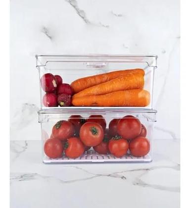 Imagem de 2 Organizadores De Geladeira 5L Porta Frutas Clear Fresh Ou