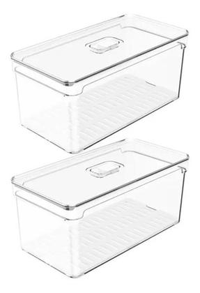Imagem de 2 Organizadores De Geladeira 5L Porta Frutas Clear Fresh Ou