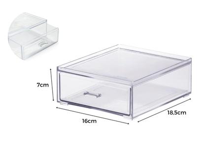 Imagem de 2 Organizadores Maquiagem Gaveta Multiuso Caixa Acrílico