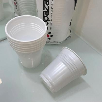 Imagem de 2 Pacotes de Copo de 160ml branco Antiestático PS Copaza com 50 unidades para Máquinas de Café