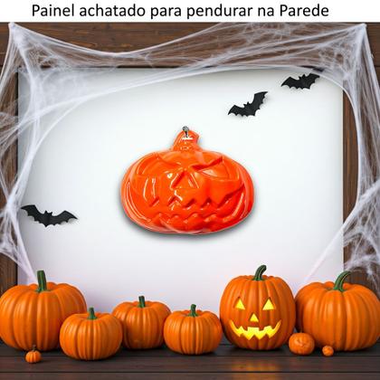 Imagem de 2 Painéis Decorativo Abobora Pendurar 52cm Halloween Bruxas