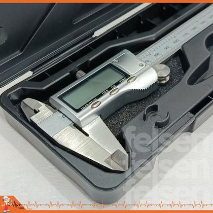 Imagem de 2 Paquímetro Digital Profissional 150mm Todo em Metal/Aço Inoxidável com Estojo