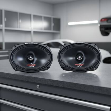 Imagem de 2 pares alto falante hard power woofer hp 280mb 6x9 polegadas 280w rms 4 ohms