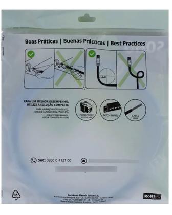 Imagem de 2 Patch Cord U/utp Furukawa Sohoplus Cat5e Cmx 1.5m Azul-Claro