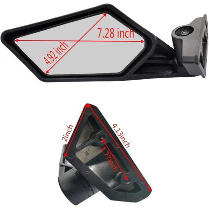 Imagem de 2 pçs utv espelhos retrovisores laterais para can am maverick x3 max turbo r 2017-2022
