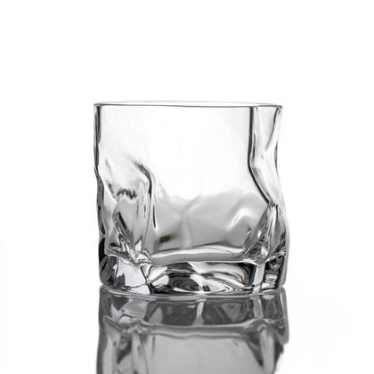 Imagem de 2 peças Art Design Crumple Whisky Tumbler Glass Irregular