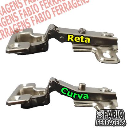 Imagem de 2 Peças - Dobradiça Para Armario Reta De 26mm