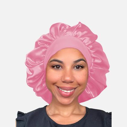 Imagem de 2 peças Touca de Seda para Dormir, Toucas de Cetim para Cabelo, Touca de Dormir de Seda com Elástico