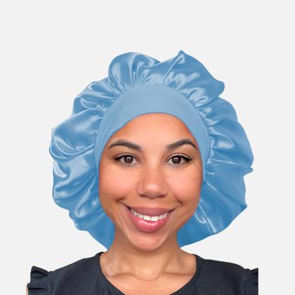 Imagem de 2 peças Touca de Seda para Dormir, Toucas de Cetim para Cabelo, Touca de Dormir de Seda com Elástico